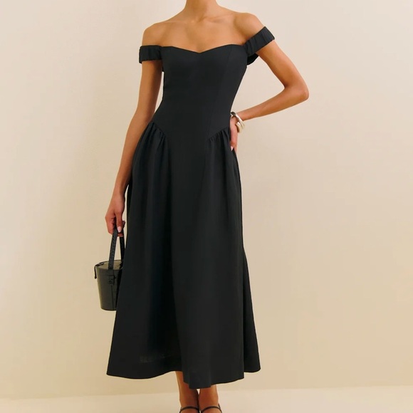 🖤New Reformation Monet Dress Black - Picture 2 of 5